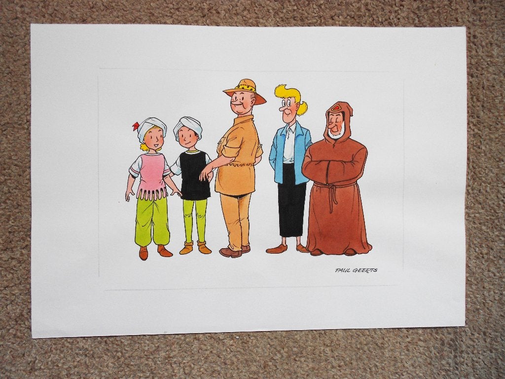 Suske en Wiske - originele ecoline tekening Paul Geerts, Ophalen of Verzenden, Nieuw, Willy Vandersteen / Paul Geerts