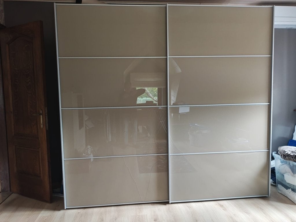 Kleerkast, Huis en Inrichting, Ophalen, Gebruikt, 200 cm of meer, Glas