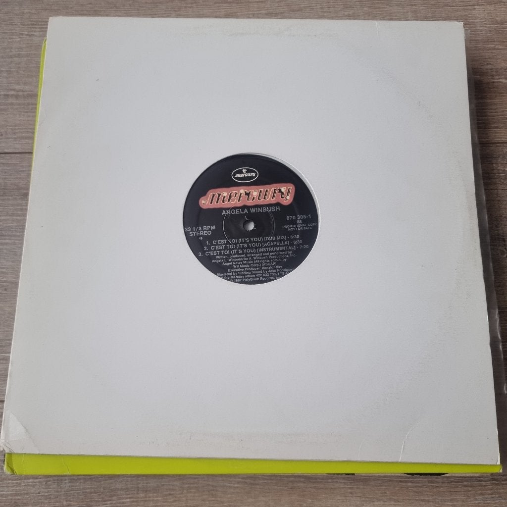 12" Angela Winbush – C'est Toi (promocopy), Gebruikt, Promo, Ophalen of Verzenden, 12 inch