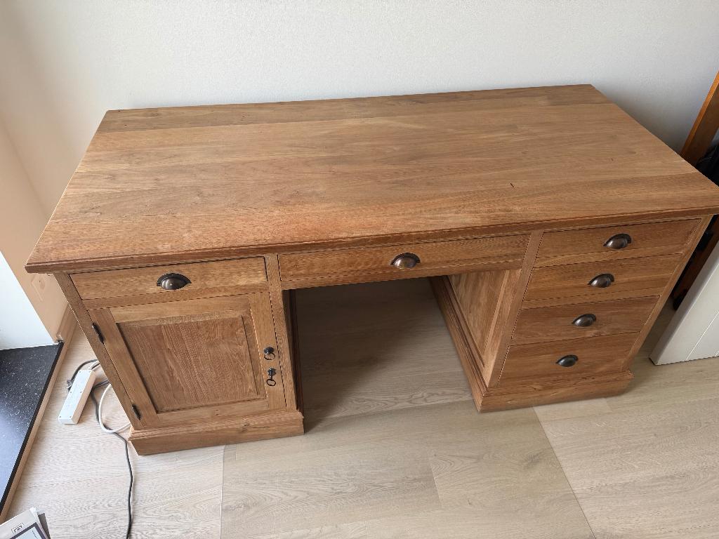 Bureau (Teak), Huis en Inrichting, Bureaus, Ophalen, 160 cm, Zo goed als nieuw, Overige merken