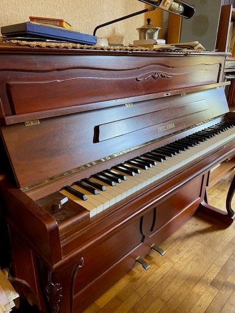 te koop Fritz Kuhla piano, Muziek en Instrumenten, Ophalen, Gebruikt, Bruin, Piano
