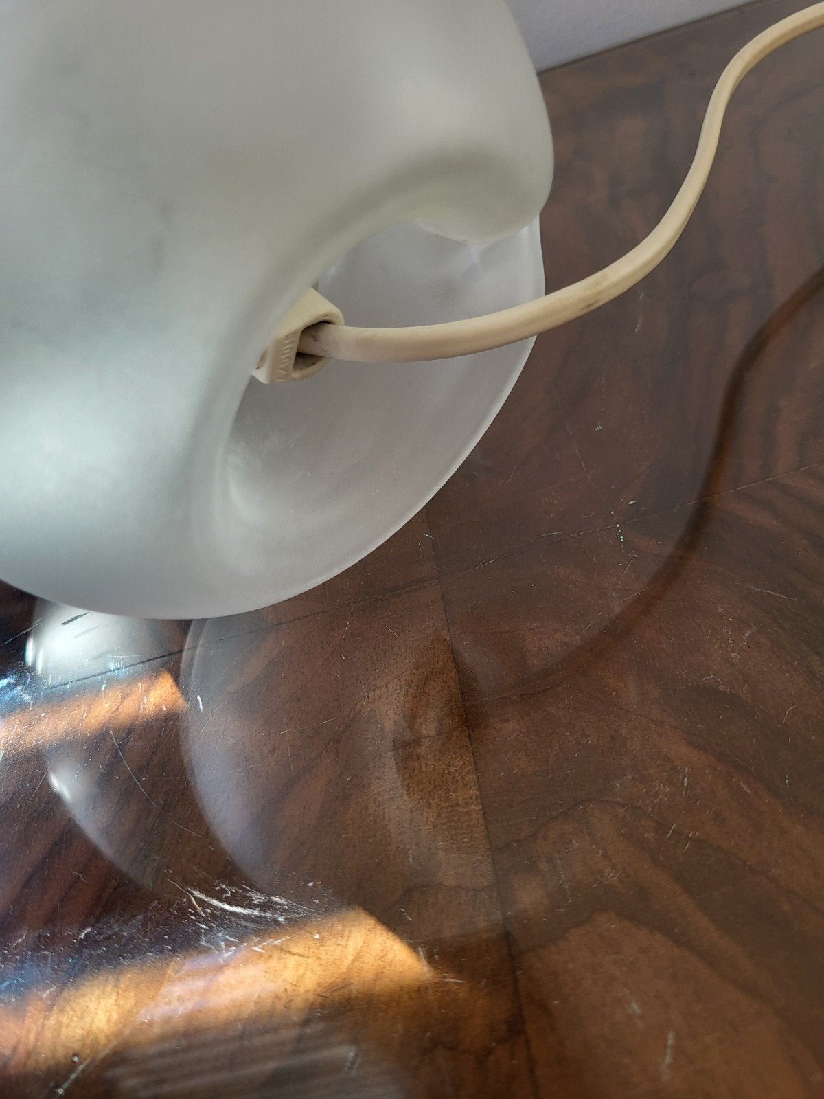 vintage mushroom lampje opaline glas, Huis en Inrichting, Ophalen of Verzenden, Glas, Vintage