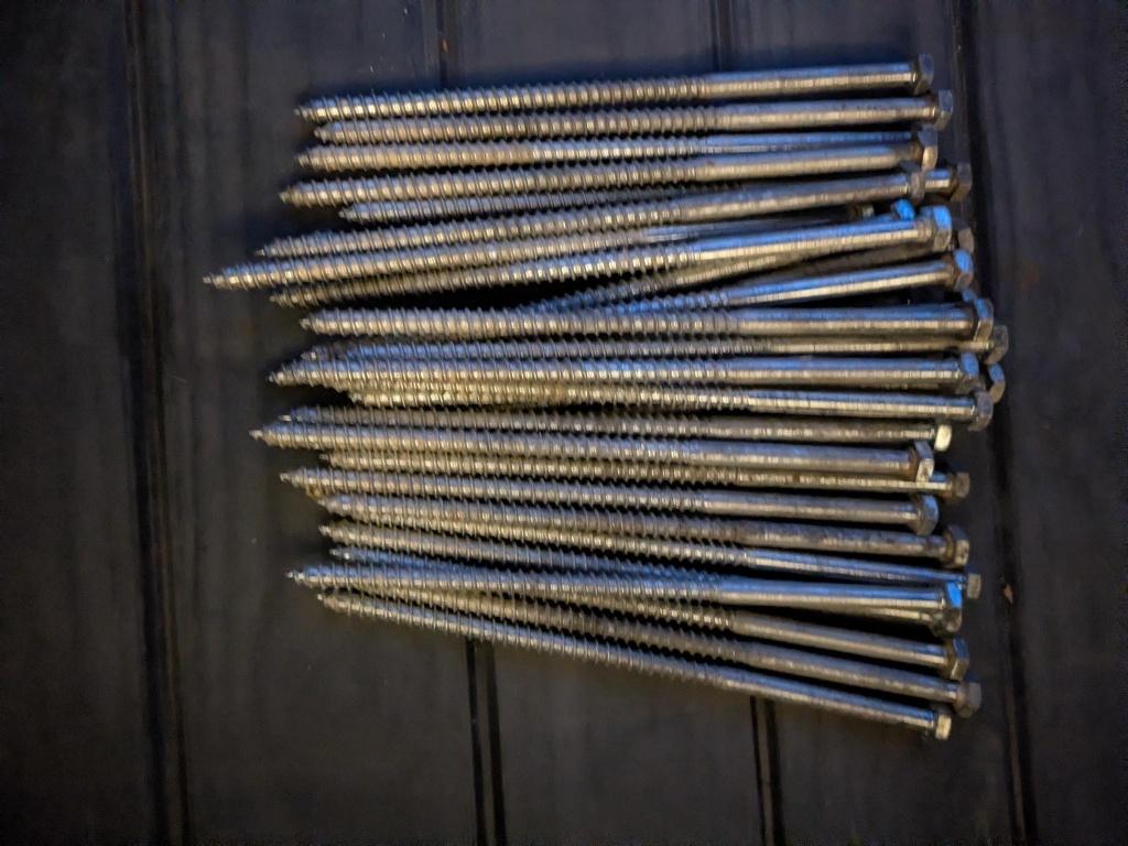 houtboutschroeven, Bricolage & Construction, Quincaillerie & Fixations, Enlèvement, Utilisé, 100 à 250 mm, Vis