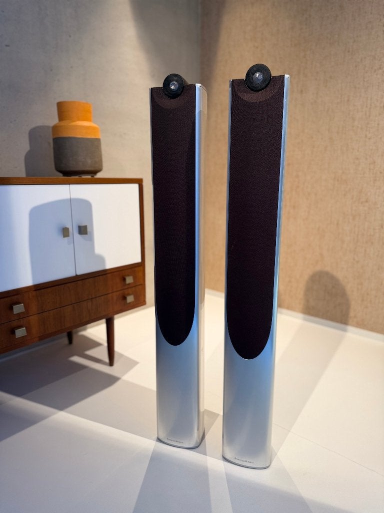 Haut-parleurs Bowers & Wilkins XT4 — Aluminium argenté, TV, Hi-fi & Vidéo, Câbles inclus, Enlèvement, Utilisé, Bowers & Wilkins (B&W)