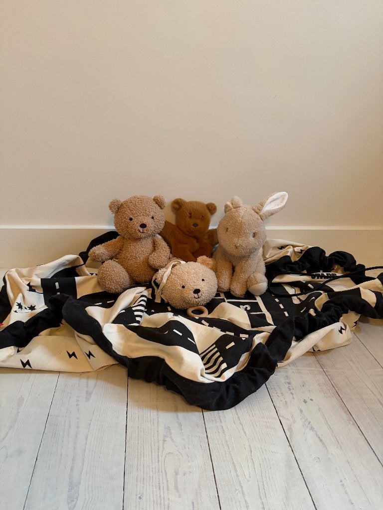Speelmat/zak autobaan met knuffels, Enlèvement, Comme neuf, Avec son, Little Dutch