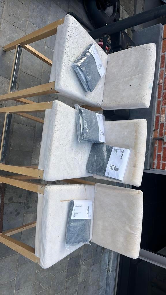 Krukjes met splinternieuwe hoezen - Ikea, Ophalen, Gebruikt, Met voetsteun, 90 cm of meer