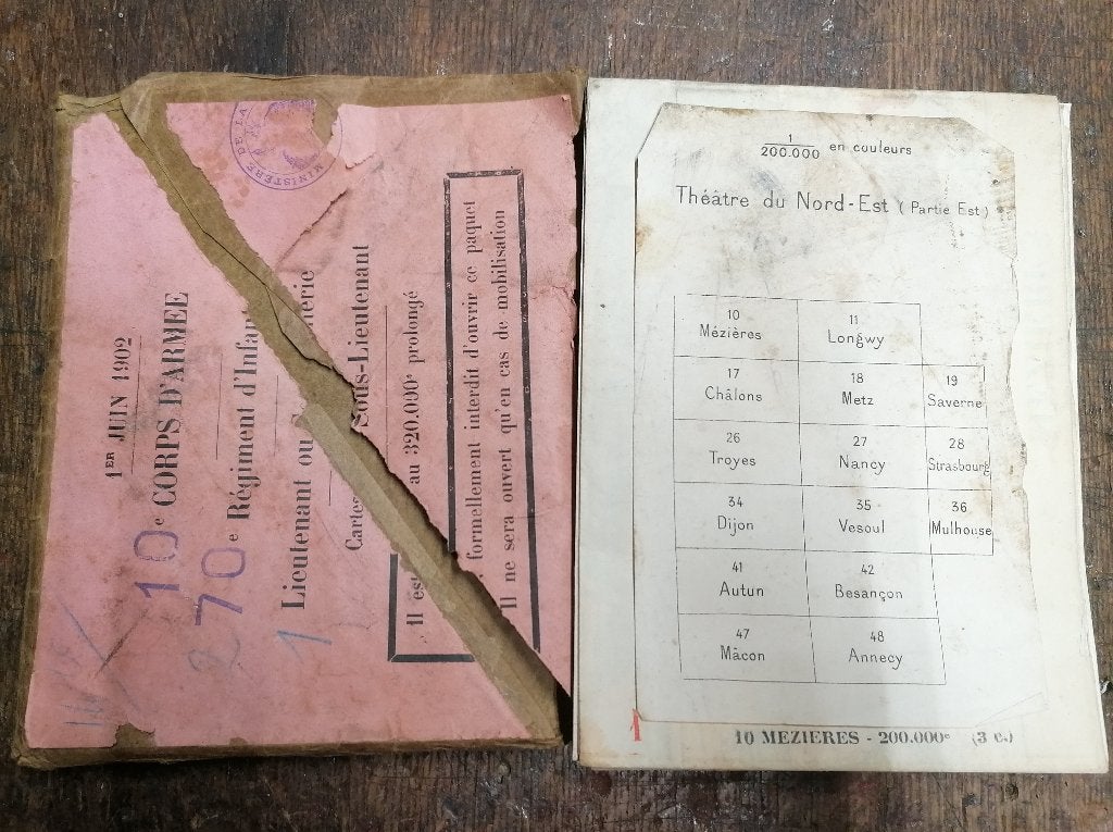 Cartes topographiques militaire France Est WW1 1902, Collections, Envoi, Armée de terre, Autres types