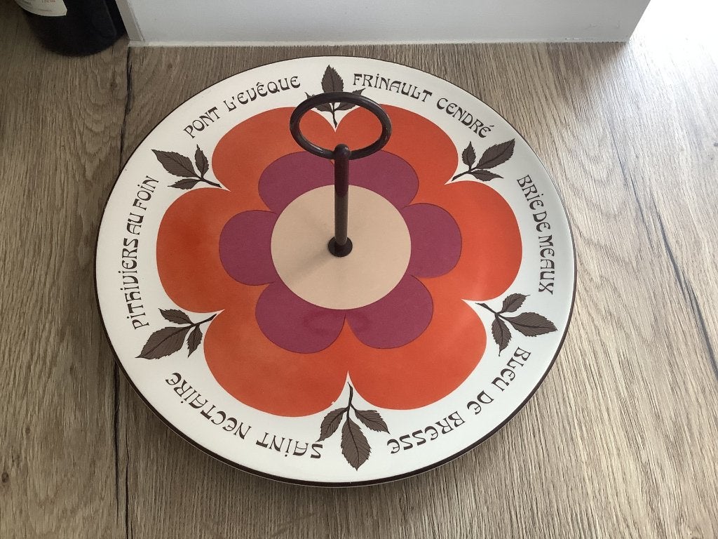 Plateau à fromage GIEN modèle "Hamonie" vintage, Antiquités & Art, Enlèvement