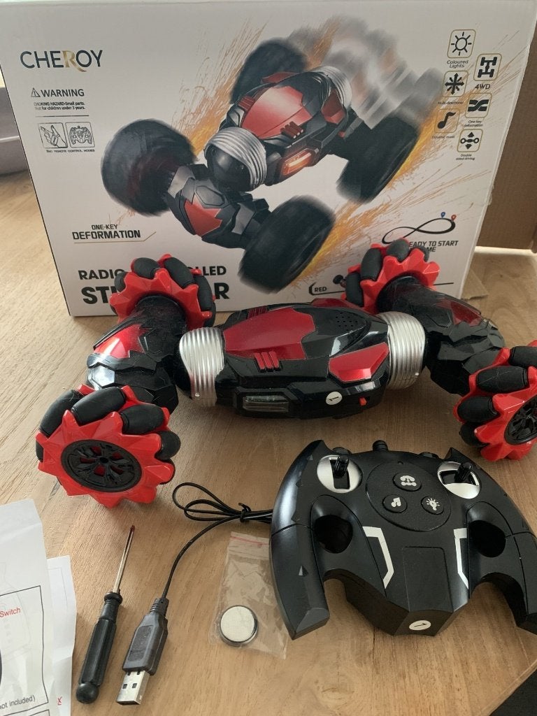 Cheroy RC Stunt Car - stuntauto - rood - met doos, Ophalen, Afstandsbediening