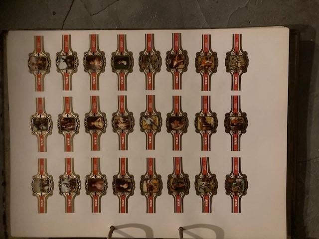 45 series sigarenbandjes en cataloge champagne kroonkurken, Ophalen, Sigarenbandjes