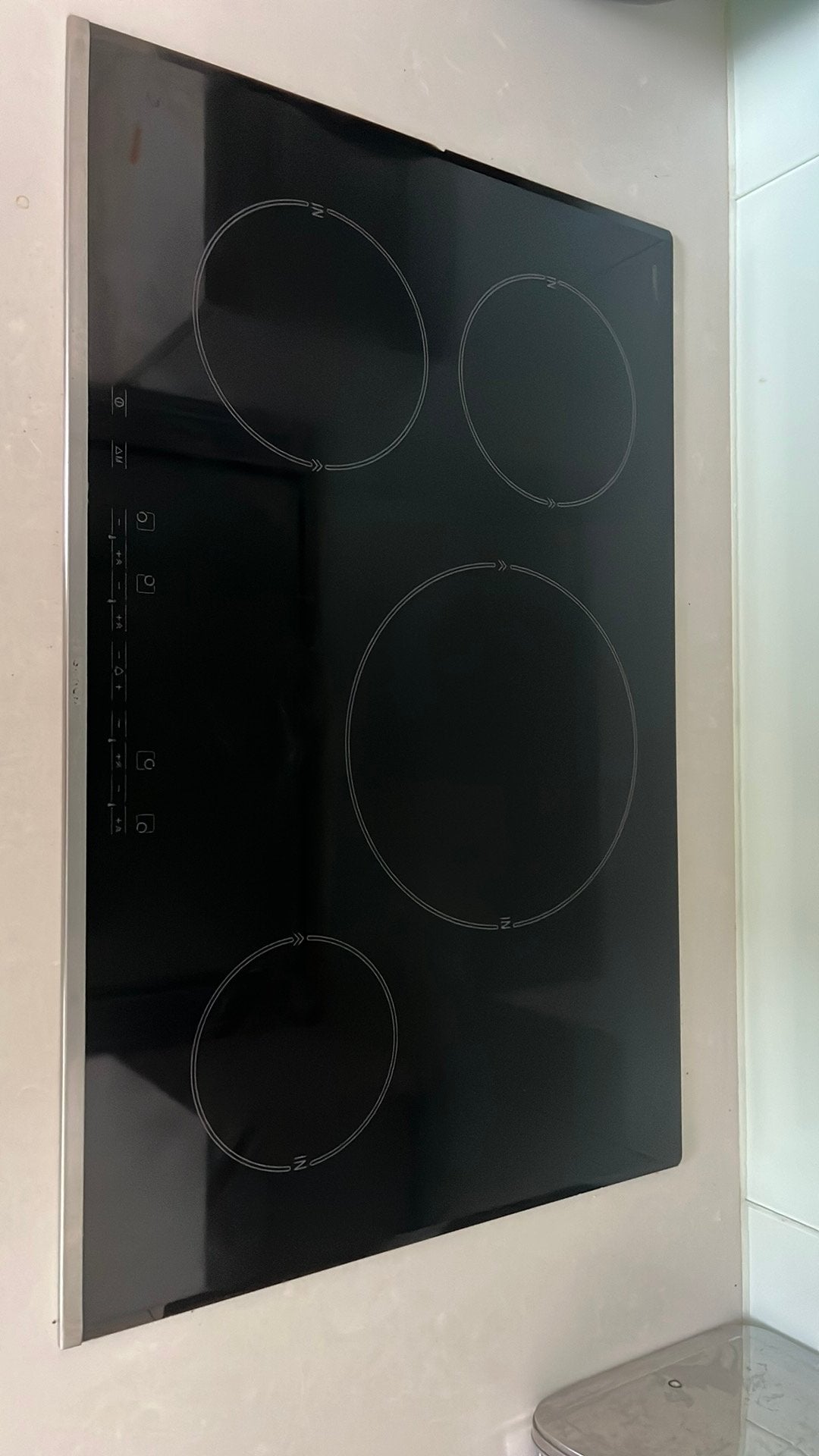 Bosch inductievuur 4 kookzones glasplaat 80x 52, Ophalen, Gebruikt, 4 kookzones, Inbouw