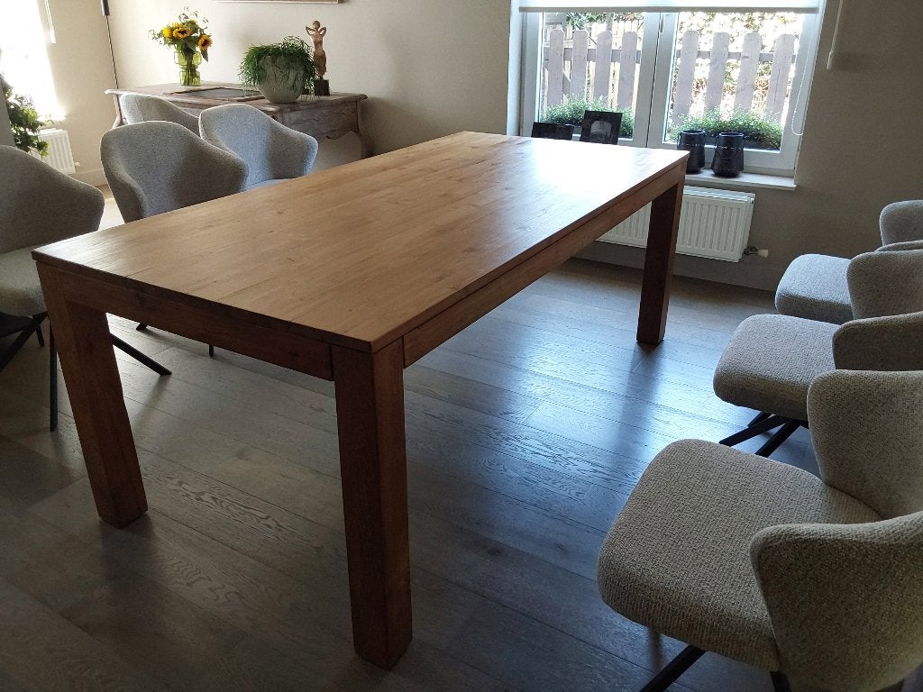 Eettafel, Ophalen, Strak, 100 tot 150 cm, Teakhout