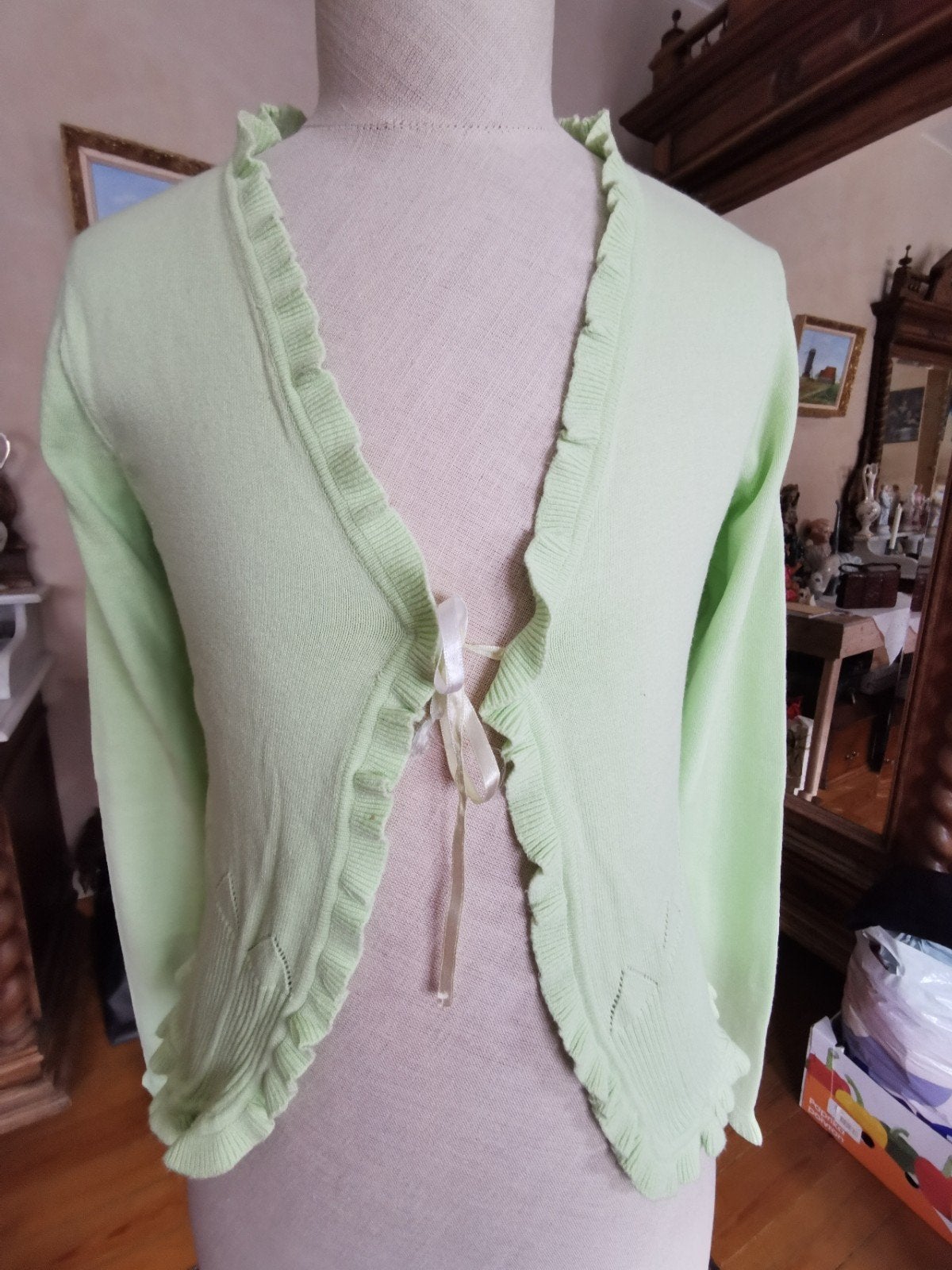 Heel mooi cardigan truitje, Ophalen of Verzenden, Zo goed als nieuw, Maat 36 (S), Feu vert