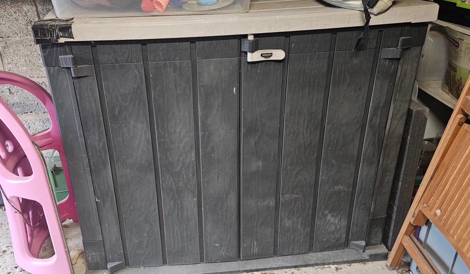 Grand coffre de jardin/armoire de rangement/boîte à oreiller, Jardin & Terrasse, Enlèvement, Synthétique