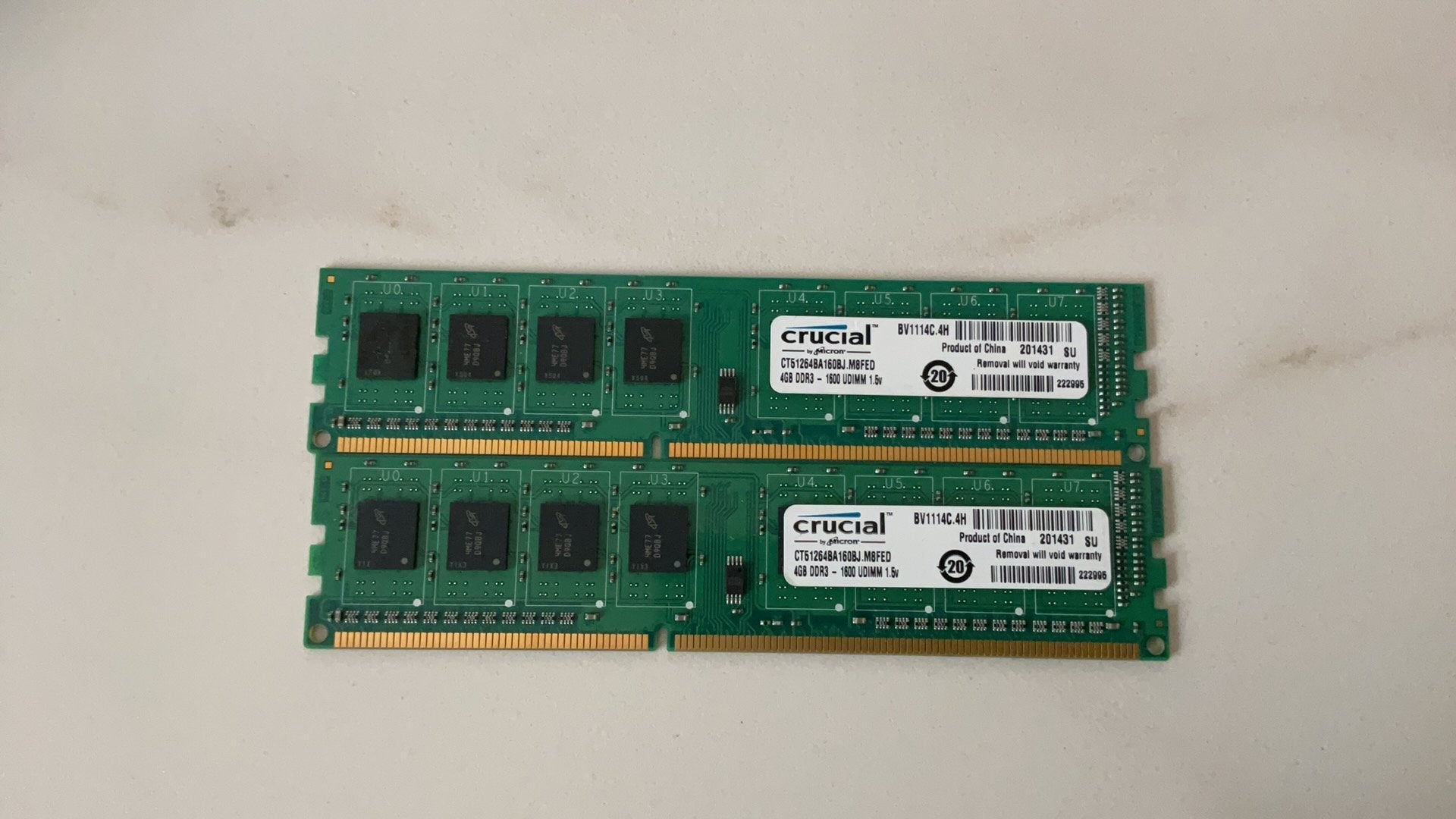 2 stuks 4 GB DDR3 voor desktop, Computers en Software, RAM geheugen, DDR3, Ophalen of Verzenden, Zo goed als nieuw, Desktop