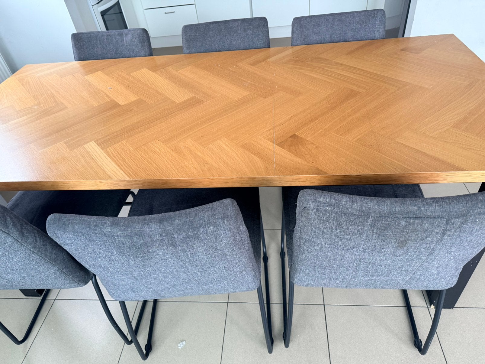 Eetkamer tafel en stoelen, Ophalen, Zo goed als nieuw