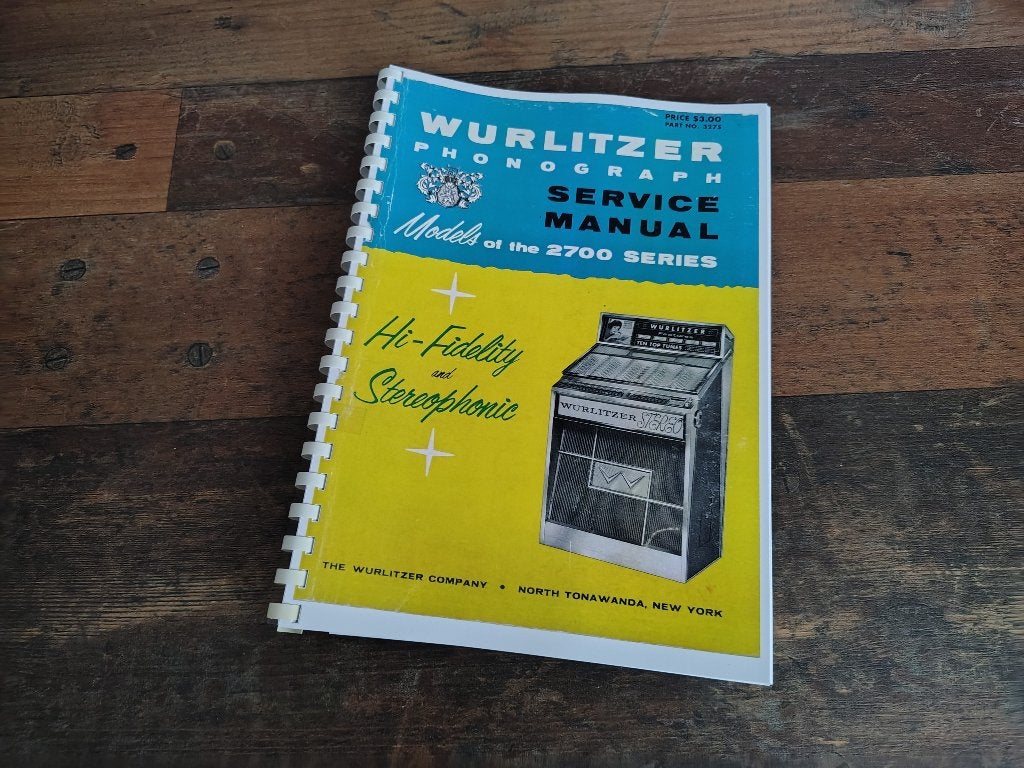Service Manual: Wurlitzer 2700 (1963) jukebox nieuw !!, Verzenden, Wurlitzer