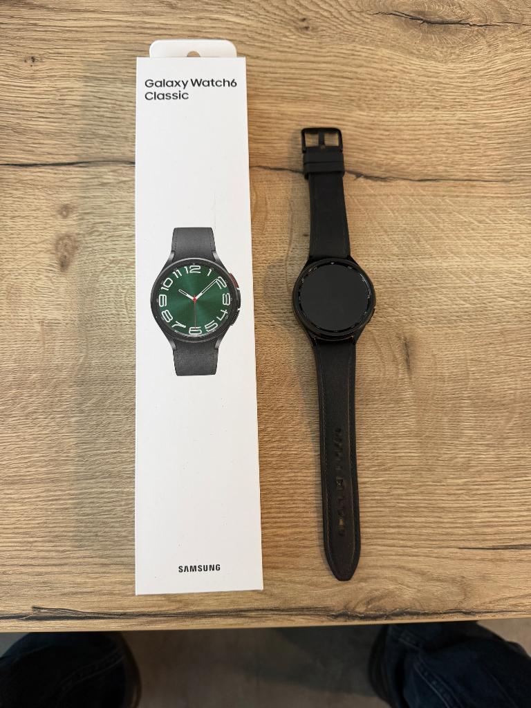 Samsung Galaxy Watch6 classic, Handtassen en Accessoires, Smartwatches, Gebruikt, Ophalen of Verzenden, Waterdicht, Samsung galaxy watch 6 44mm
