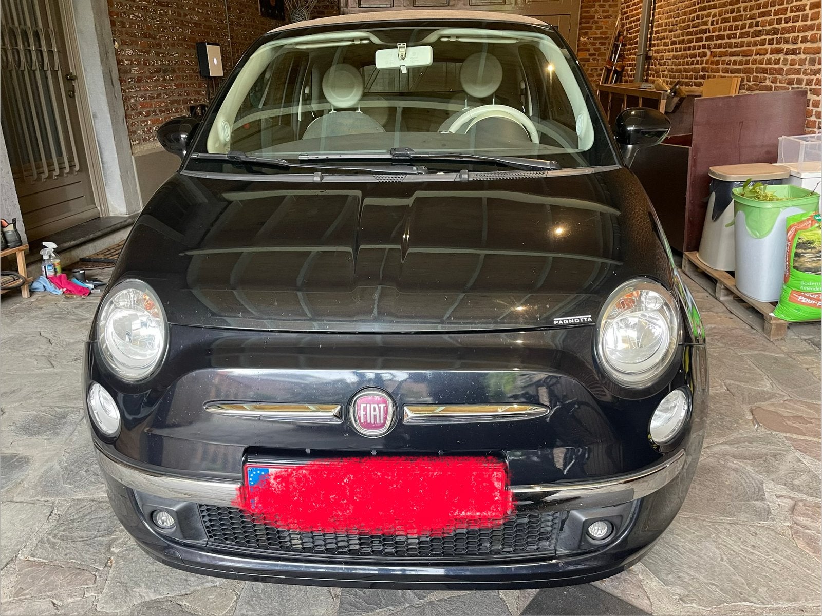 Fiat 500c, Auto's, Voorwielaandrijving, Stof, Beige, Cabriolet