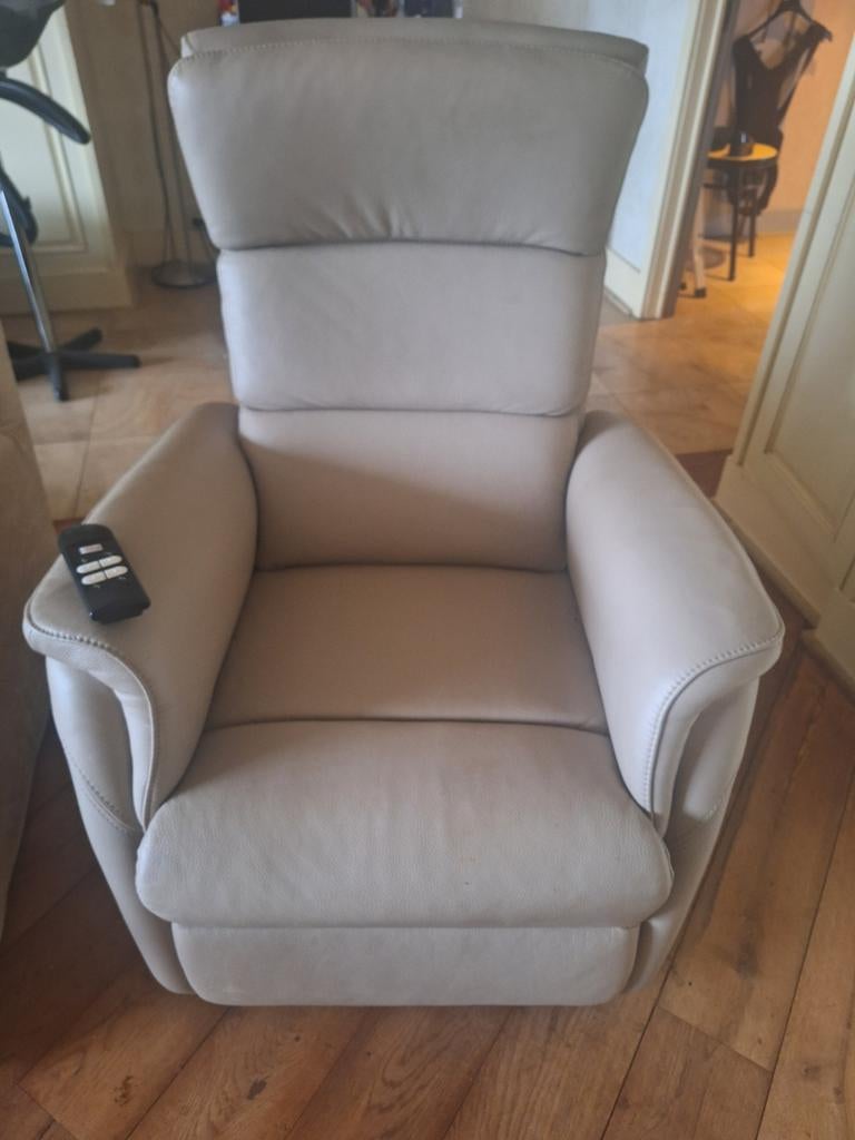 Relaxzetel leder, Huis en Inrichting, Fauteuils, Ophalen