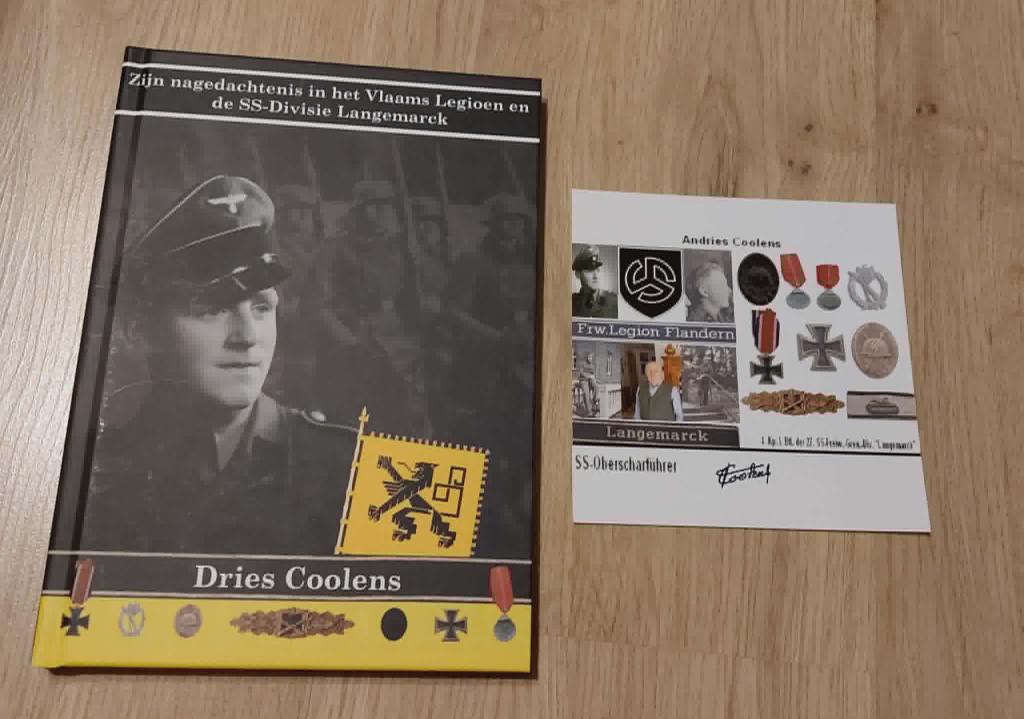 Boek Vlaamse Oostfronter Dries Coolens + Gesigneerde foto (3, Ophalen of Verzenden, Landmacht, Boek of Tijdschrift