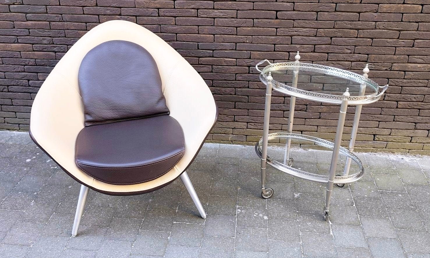 Fauteuil et chariot Formenti vintage, Maison & Meubles, Fauteuils, Enlèvement