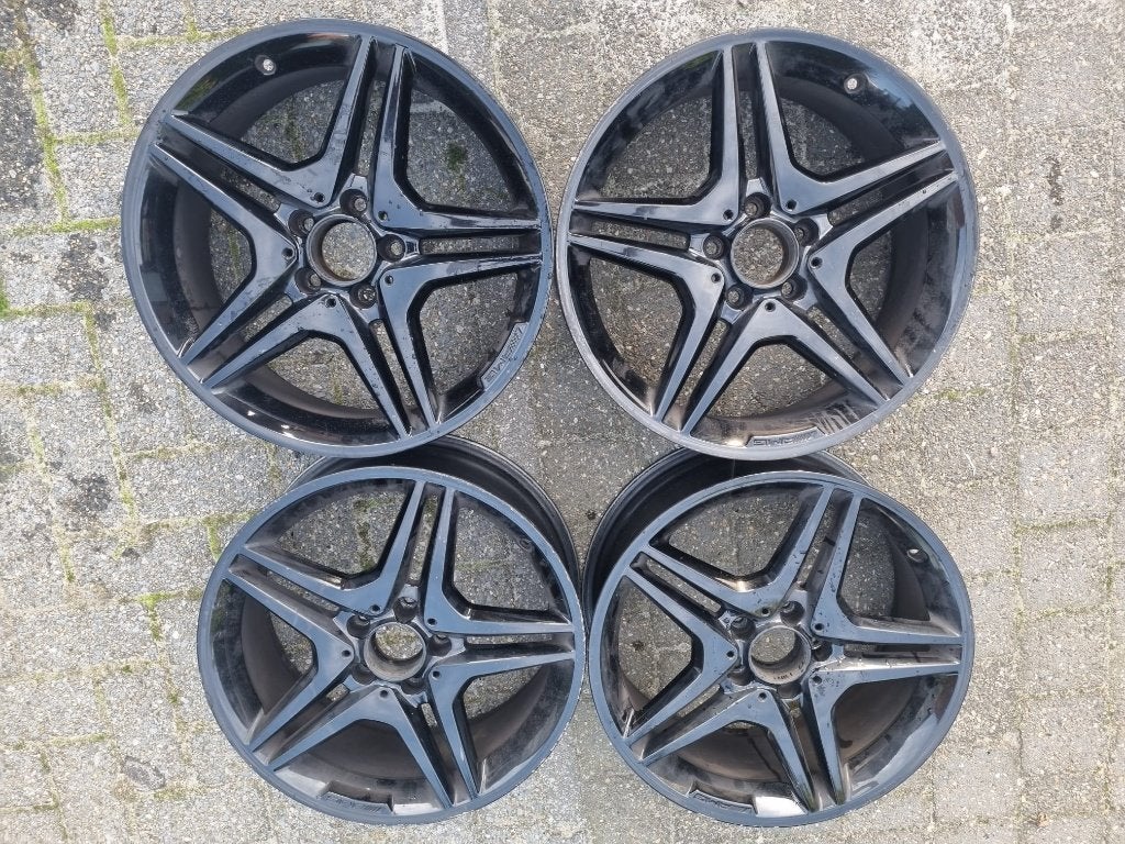 Originele amg velgen! Zwart, Ophalen, Gebruikt, Velg(en), All Season
