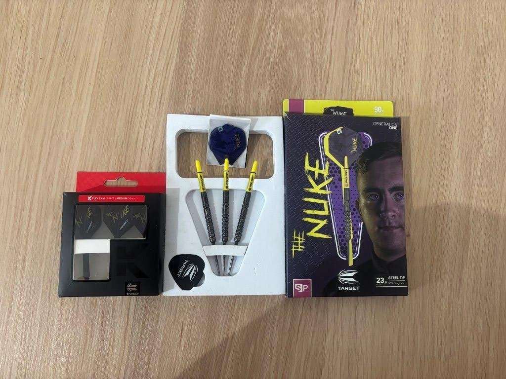 Luke the nuke littler 23 gram met target k flex, Ophalen, Zo goed als nieuw, Pijlen