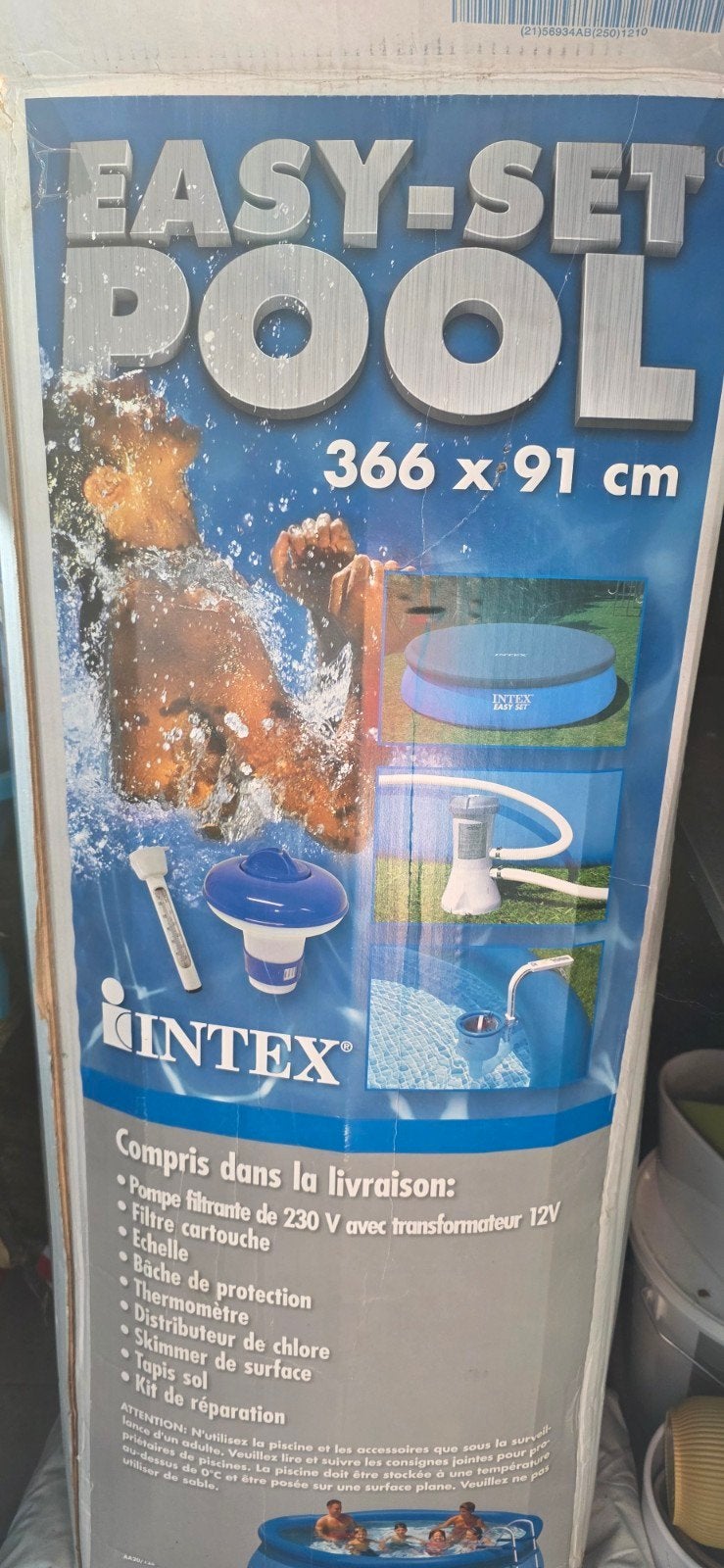 Easy-set Pool intex 366x91. Ladder inbegrepen, Ophalen