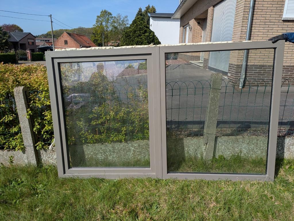 Ramen PVC met elektrische rolluik en vliegenraam, Bricolage & Construction, Châssis & Portes coulissantes, Enlèvement