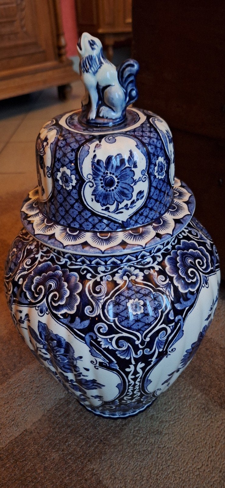 Delfts blauwe vaas 45 cm hoog, Enlèvement