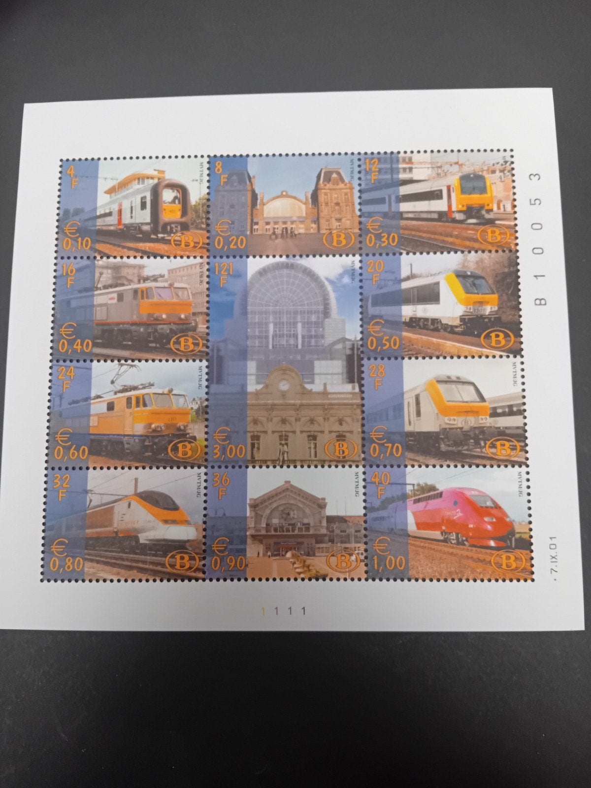 Chemin de fer belge (TRV), bloc 3, lot 514B, Enlèvement ou Envoi, Neuf