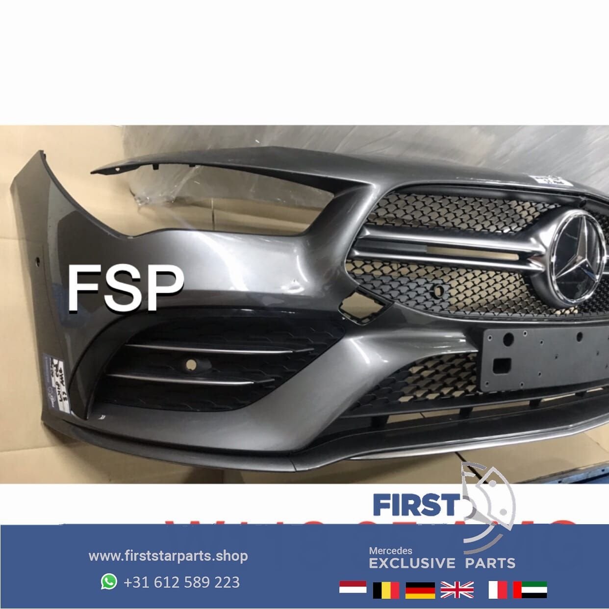 W118 CLA 35 AMG COMPLETE VOORBUMPER + ACHTERBUMPER PAKKET GR, Gebruikt, -, Ophalen of Verzenden, Bumper