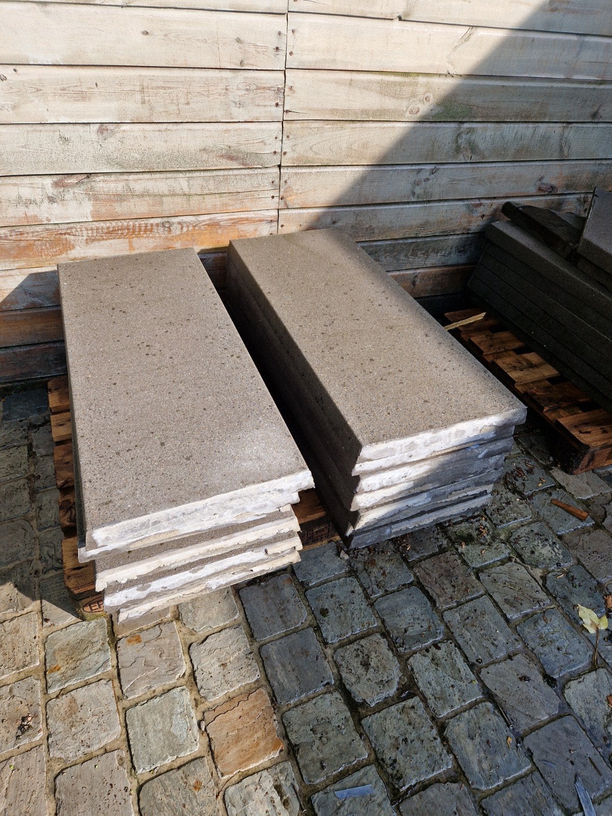 Betonnen dekstenen 100×40cm  24st en 2 hoeken, Ophalen, Gebruikt, Overige materialen, 50 tot 100 mm