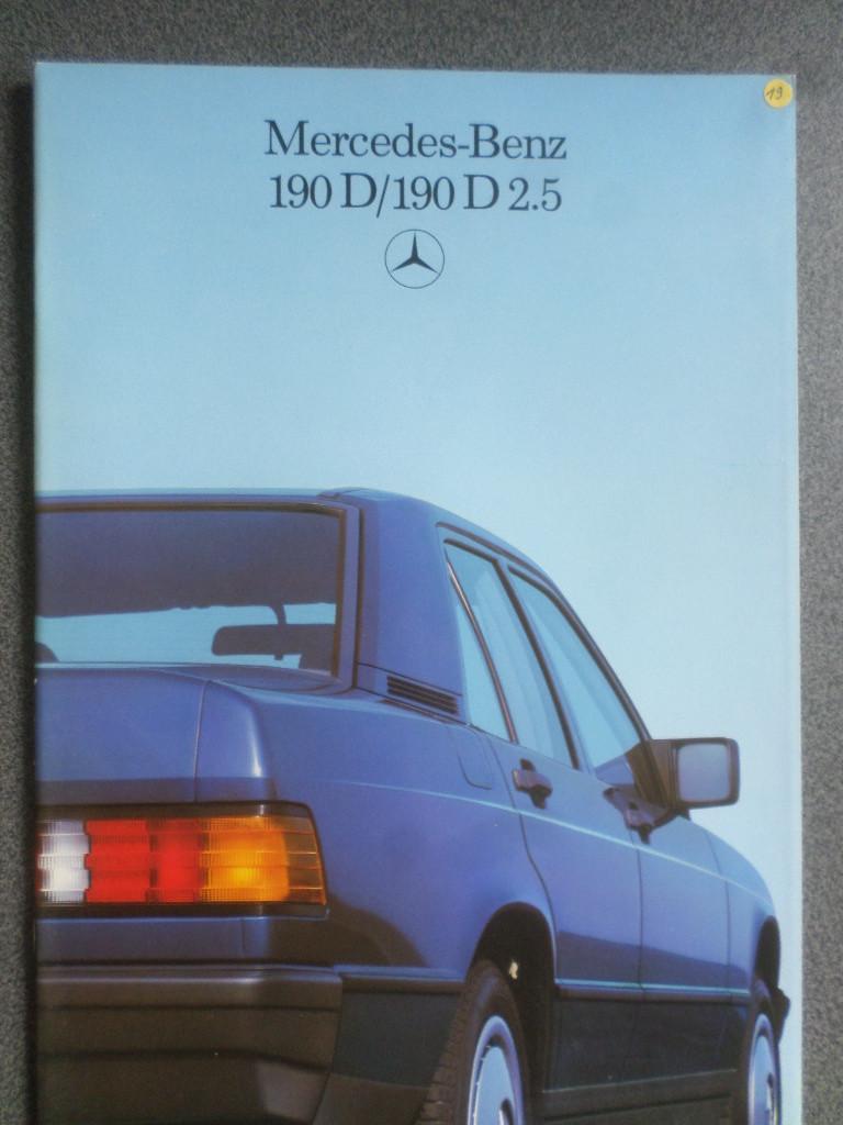 Brochure pour les Mercedes 190D et 2.5 1986, Enlèvement ou Envoi, Mercedes