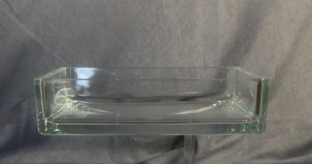 vierkant glazen schaal  voor bloemschikken decoratie, Ophalen, Schaal, Vierkant, Glas