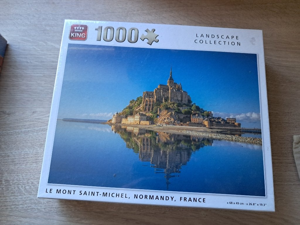 puzzel Nieuw, King Le mont-Saint Michel 1000 stuks  NIEUW, Ophalen of Verzenden, 500 t/m 1500 stukjes, Nieuw, Legpuzzel