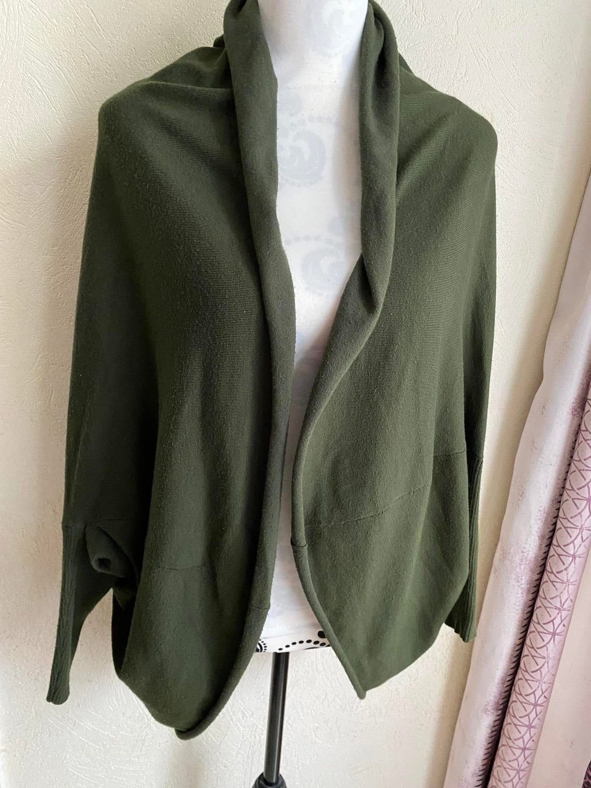 ZARA KNIT kaki groen lang vest/vest — Maat M, Ophalen of Verzenden, Zo goed als nieuw, Groen