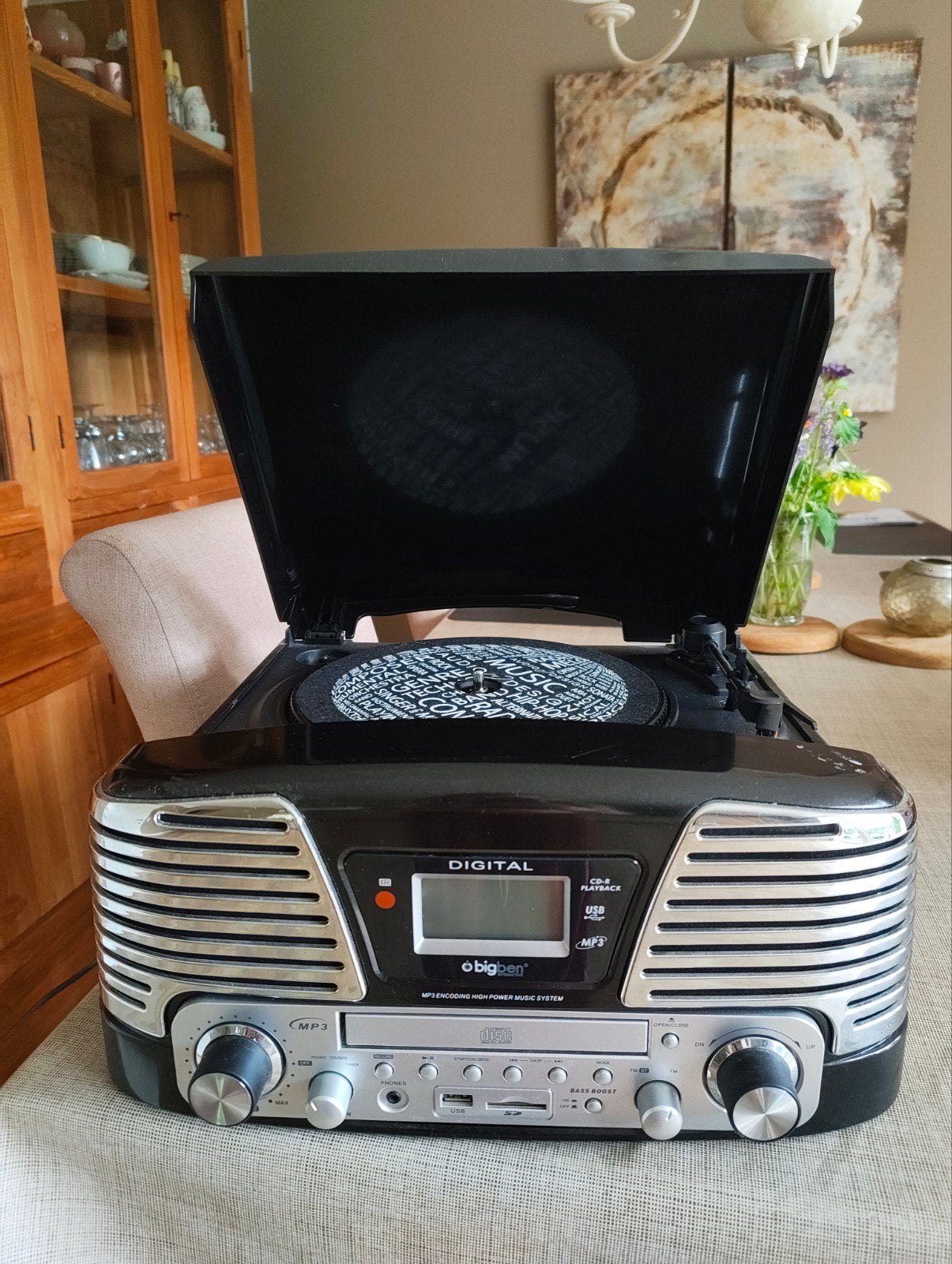 bigben platenspeler+cd speler, Audio, Tv en Foto, Platenspelers, Gebruikt, Pitch-regelaar, Platenspeler, Ophalen