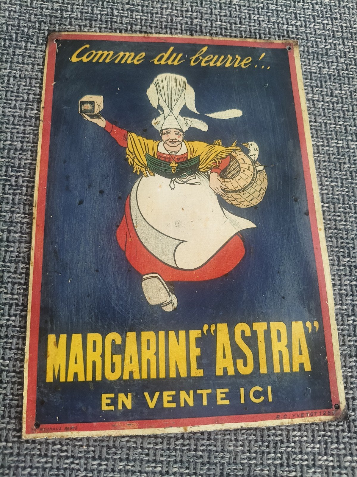 Zeer zeldzame Tole margarine Astra, Ophalen of Verzenden