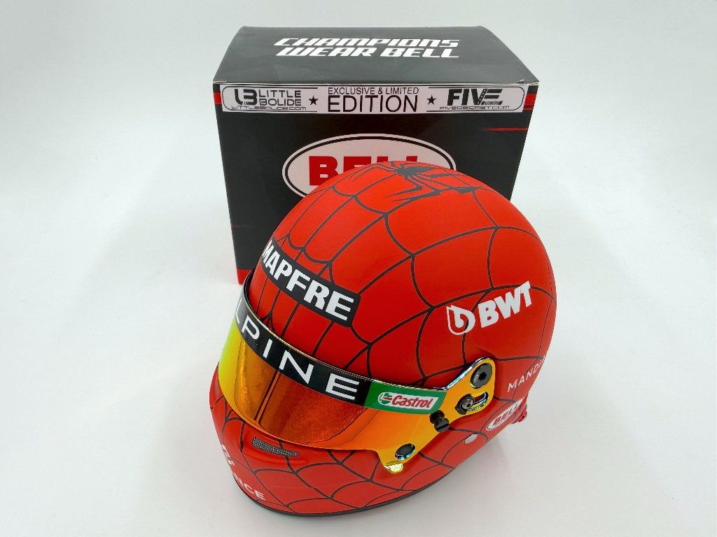 1/2 casque helmet F1 Ocon USA 2022 (Alpine) Spider-man, Enlèvement ou Envoi