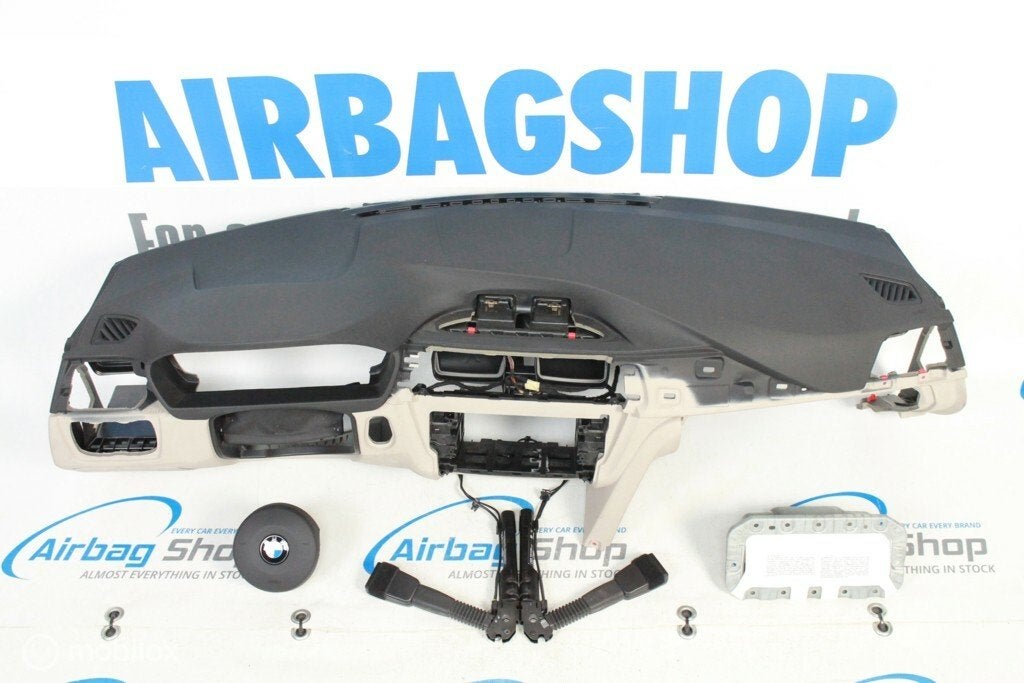 Airbag set - Dashboard M zwart beige BMW 3 F30 F31, Gebruikt, Ophalen of Verzenden