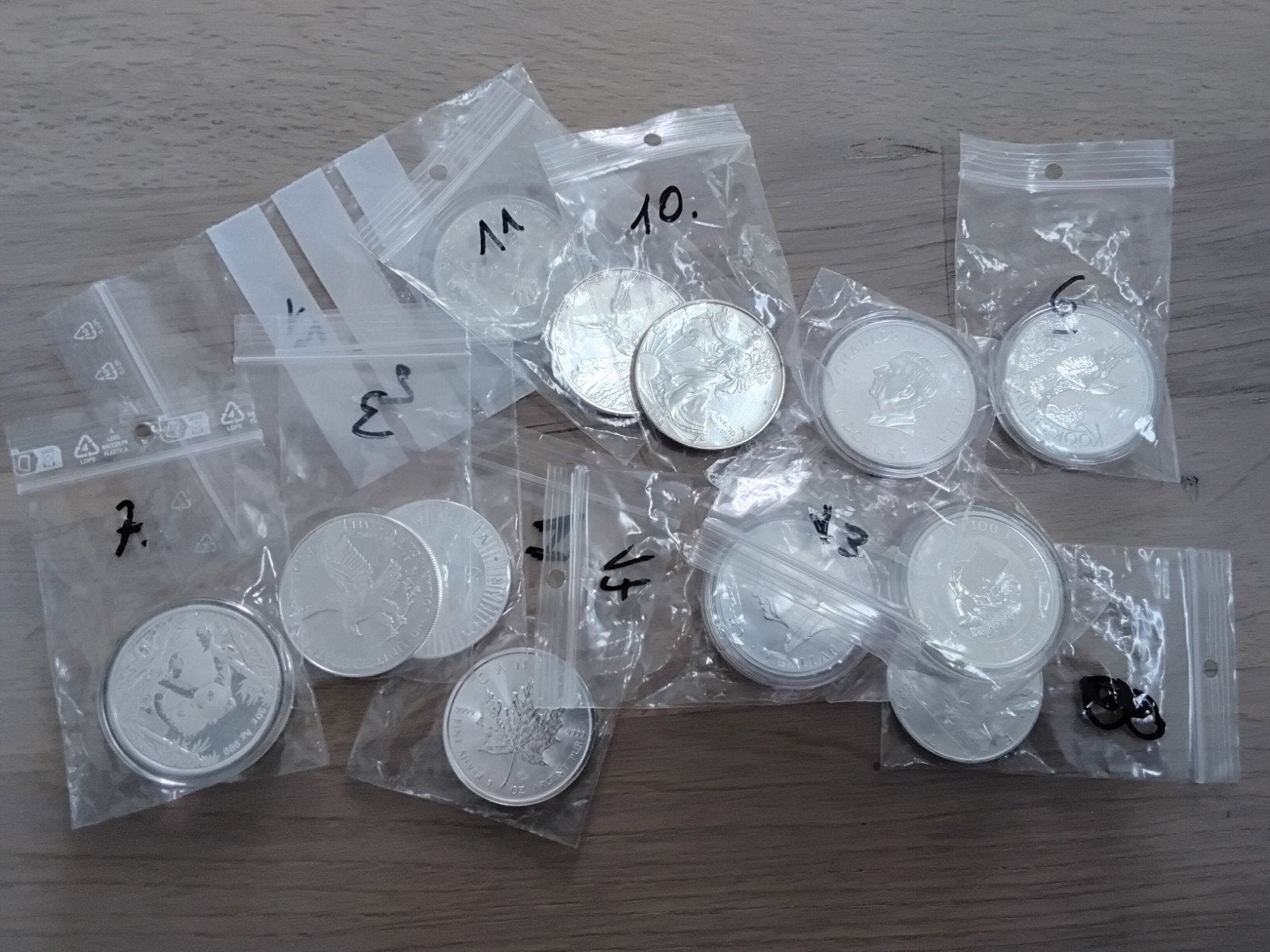 Zilveren munten 1ounce .999 uit te kiezen 79,95 per muntje, Postzegels en Munten, Ophalen of Verzenden, Zilver