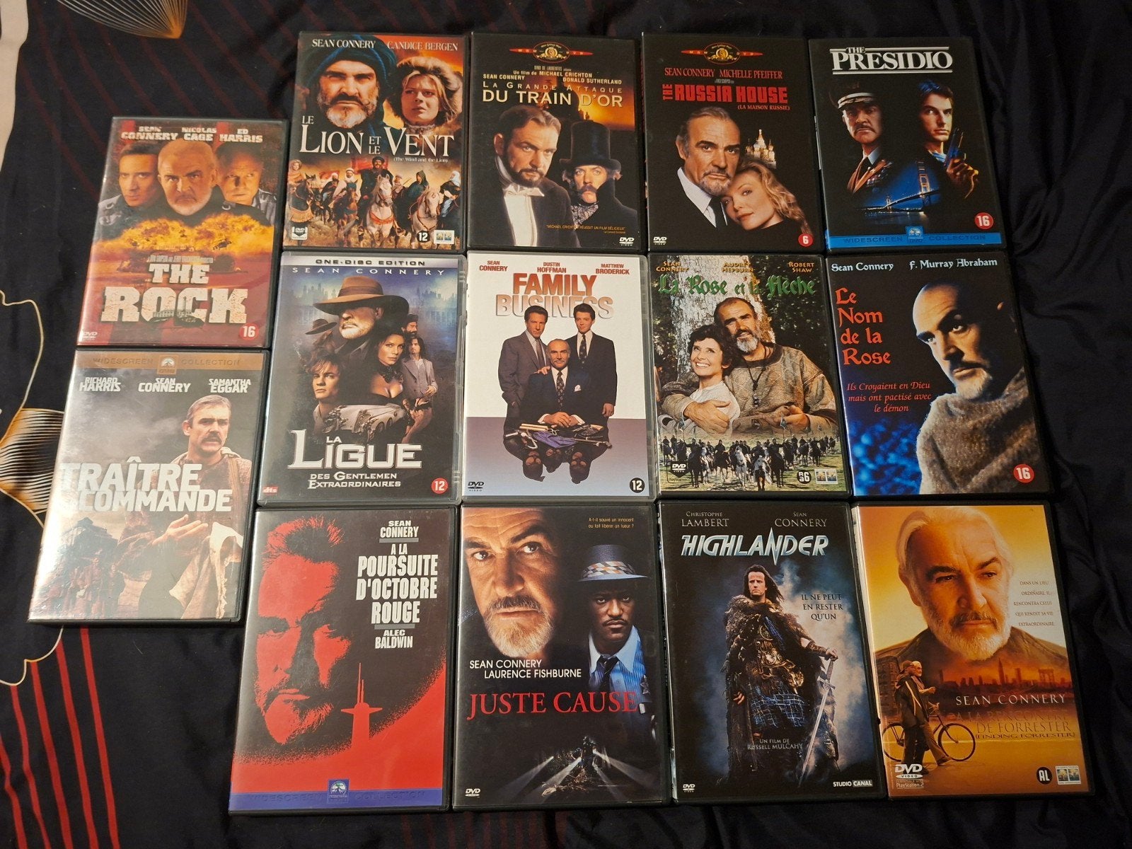 Te koop op dvd: de evoluerende lijst van Sean Connery, Inclusief doosje, Vanaf 9 jaar, Actie, Ophalen of Verzenden