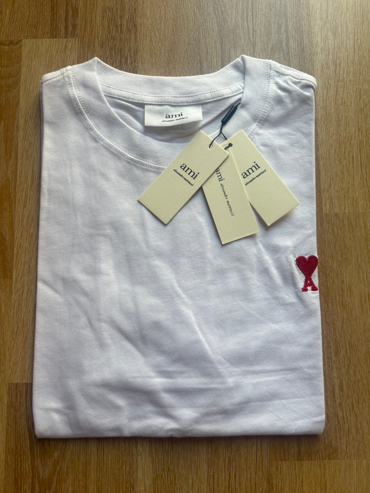 Ami paris t shirt Wit, Enlèvement ou Envoi, Neuf, Taille 52/54 (L), Blanc