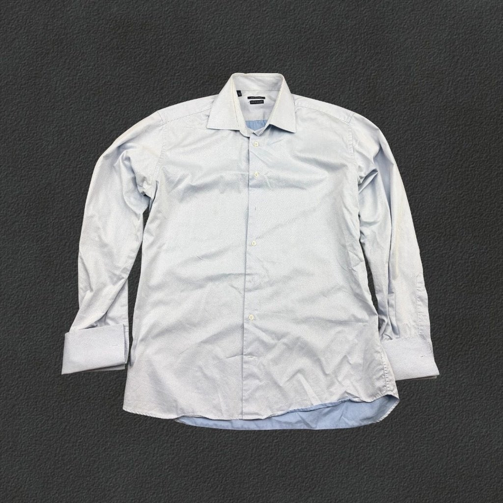 (1059) Lichtblauw Suitsupply Overhemd - Heren 41 - Zeer goed, Kleding | Heren, Verzenden, Zo goed als nieuw, Blauw, Suitsupply