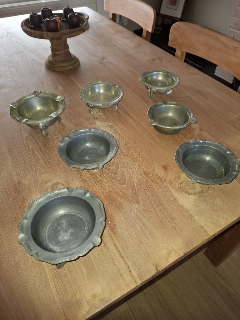 TINNEN ASBAK, Antiek en Kunst, Ophalen