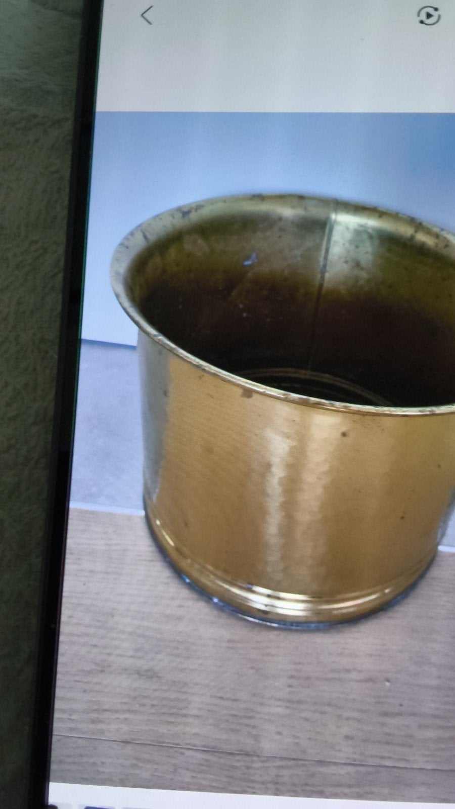koperen bloemen pot, Ophalen