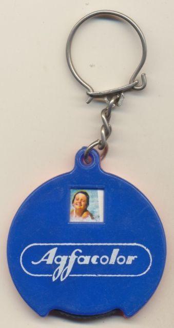 (r18) Agfa Gevaert, plastic sleutelhanger, Verzenden, Gebruikt