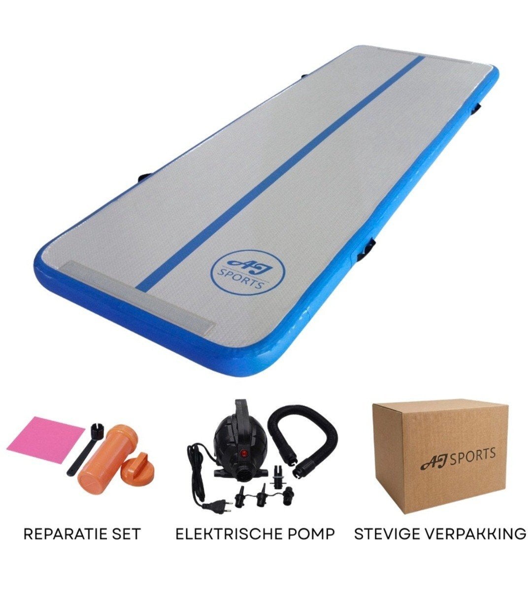 4m x 1m airtrack nieuw, Enlèvement, Neuf, Gris, Matériel